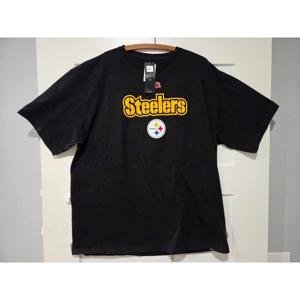 NFL Team Apparel Pittsburgh Steelers Men's Black 2XL Tee-Shirt